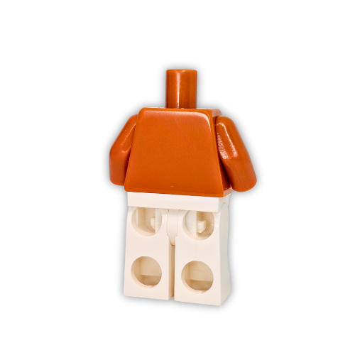 Official Dark Orange Torso and Arms (Wiped)