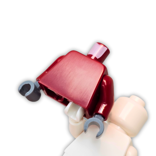 Official Dark Red Torso and Arms (Wiped)
