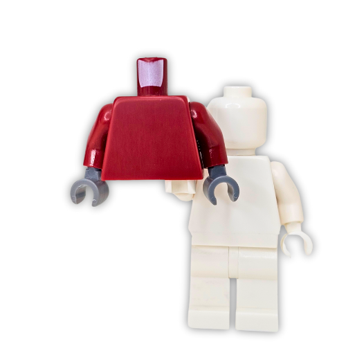 Official Dark Red Torso and Arms (Wiped)