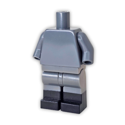 Official Dark Blueish Gray Torso and Arms (Wiped)