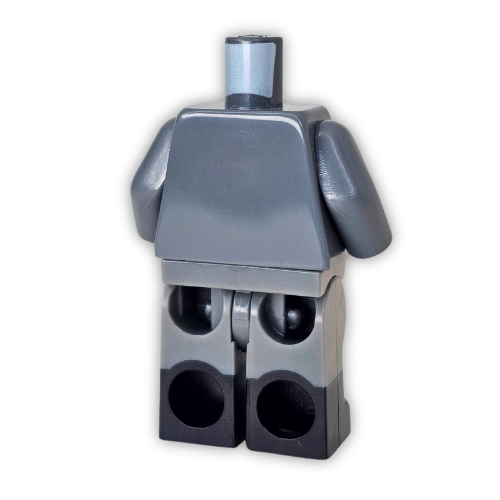 Official Dark Blueish Gray Torso and Arms (Wiped)