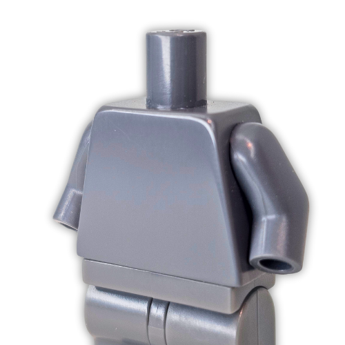 Official Dark Blueish Gray Torso and Arms (Wiped)